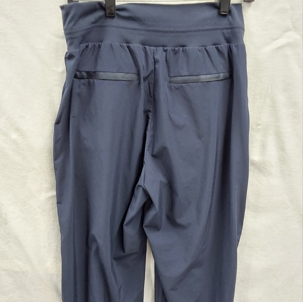 Athleta Womens Nolita Blue Wide Leg Pant With Elastic Waist And Zip Back Pockets - Picture 6 of 11